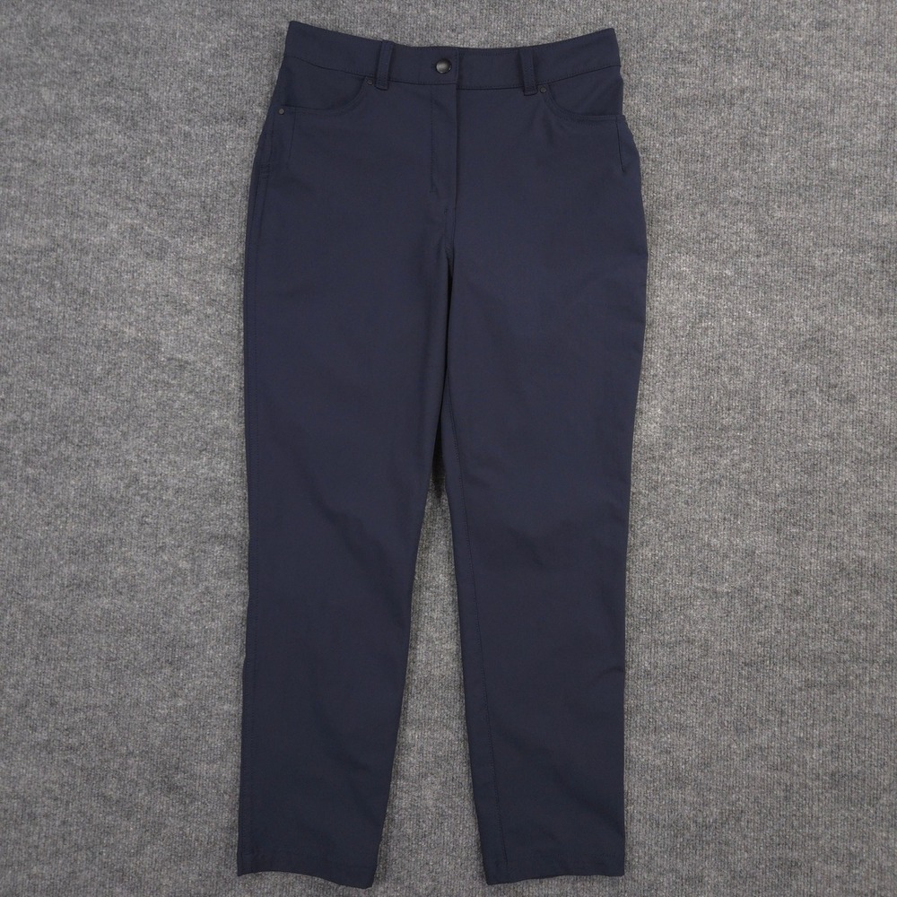 Lululemon City Sleek 5 Pocket 7/8 Pants Womens 8 Navy Warpstreme Performance